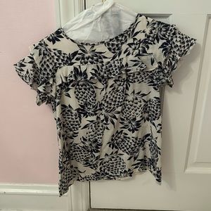 JCrew Crewcuts Pinapple floral blouse